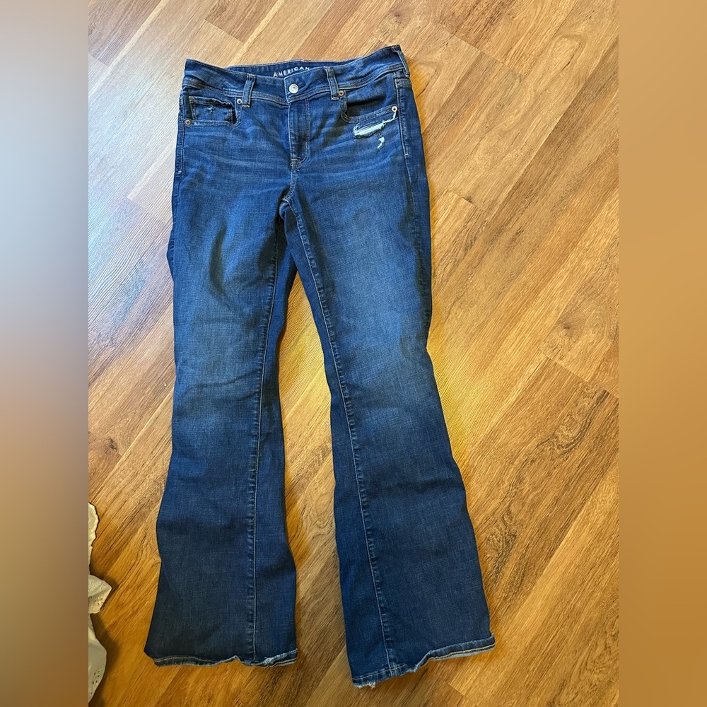 American Eagle “next level stretch” kick boot jeans size 10